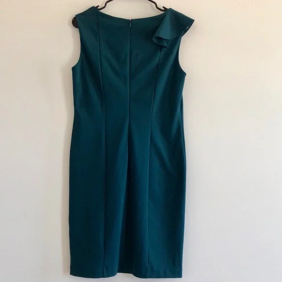 NWT Adrienne Vittadini Carolina Teal Ponte Dress - Picture 6 of 7